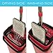 E-Day Smart Flat Mop Bucket with Wringer for Home Kitchen Floor Cleaning - Microfiber Mop System with Bucket and 2 Washable Mop Pads - Dry or Wet Floor Mop Set with Self-Cleaning System - Red
