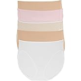 Felina - Cotton Modal Full Coverage Hi-Cut Underwear 5-Pack - Comfortable Cotton Hi-Cut Underwear for Women