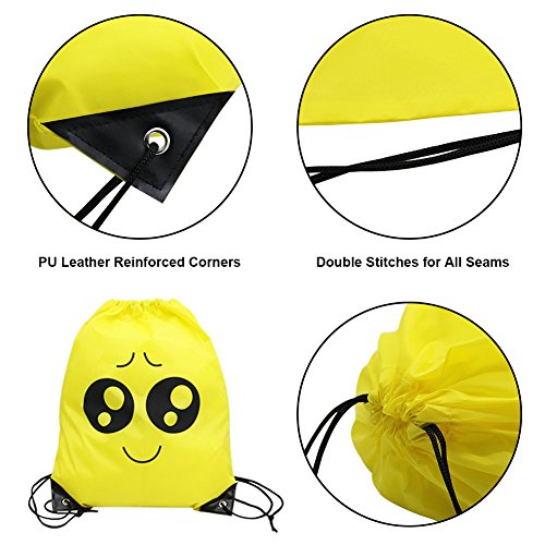 Magift Emoji Drawstring Backpack, Surprise Favourite Party Gift Bag(10 Pack) - Thumbnail 2