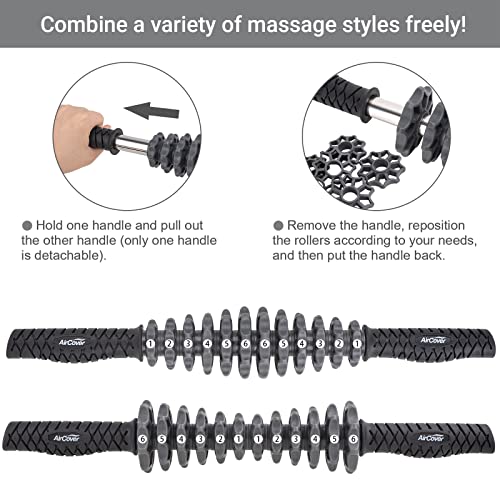 Muscle Roller, Massage Roller Stick. 17 Inches Muscle Roller Sticks for