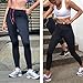 Sport-It Women's Yoga Pants with Pockets for Phone, Workout Running Leggings, Black Athletic High Waisted Tights Ankle Legging