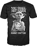 Harry Potter Dobby Shall Not Harm Mens Black T-shirt (Small, Black)