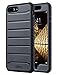 ULAK Compatible with iPhone 8 Plus/iPhone 7 Plus Case, Heavy Duty Shockproof Flexible TPU Bumper Case Durable Anti-Slip Slim Front and Back Hard Protective Cover -Dark Grey