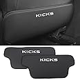 XITER 2Pcs Leather Car Seat Back Protectors Kids Kick Mats Waterproof Backseat Covers for Nissan Kicks 2018-2025 Interior Accessories (Black)