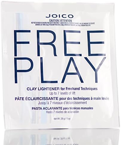 Joico Free Play Clay Lightener for Freehand Techniques, Up to 7 Levels of Lift (includes Sleek Tint Brush) (1 oz / 28g)