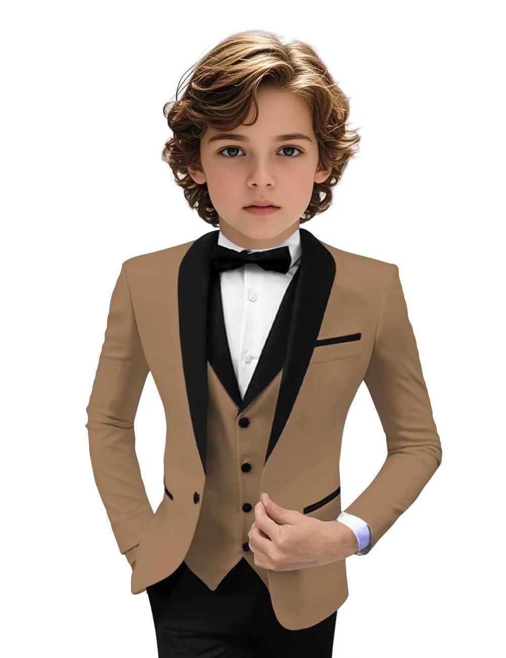 Tuxedo Suits for Boys 3 Pieces Slim Fit Boys Formal