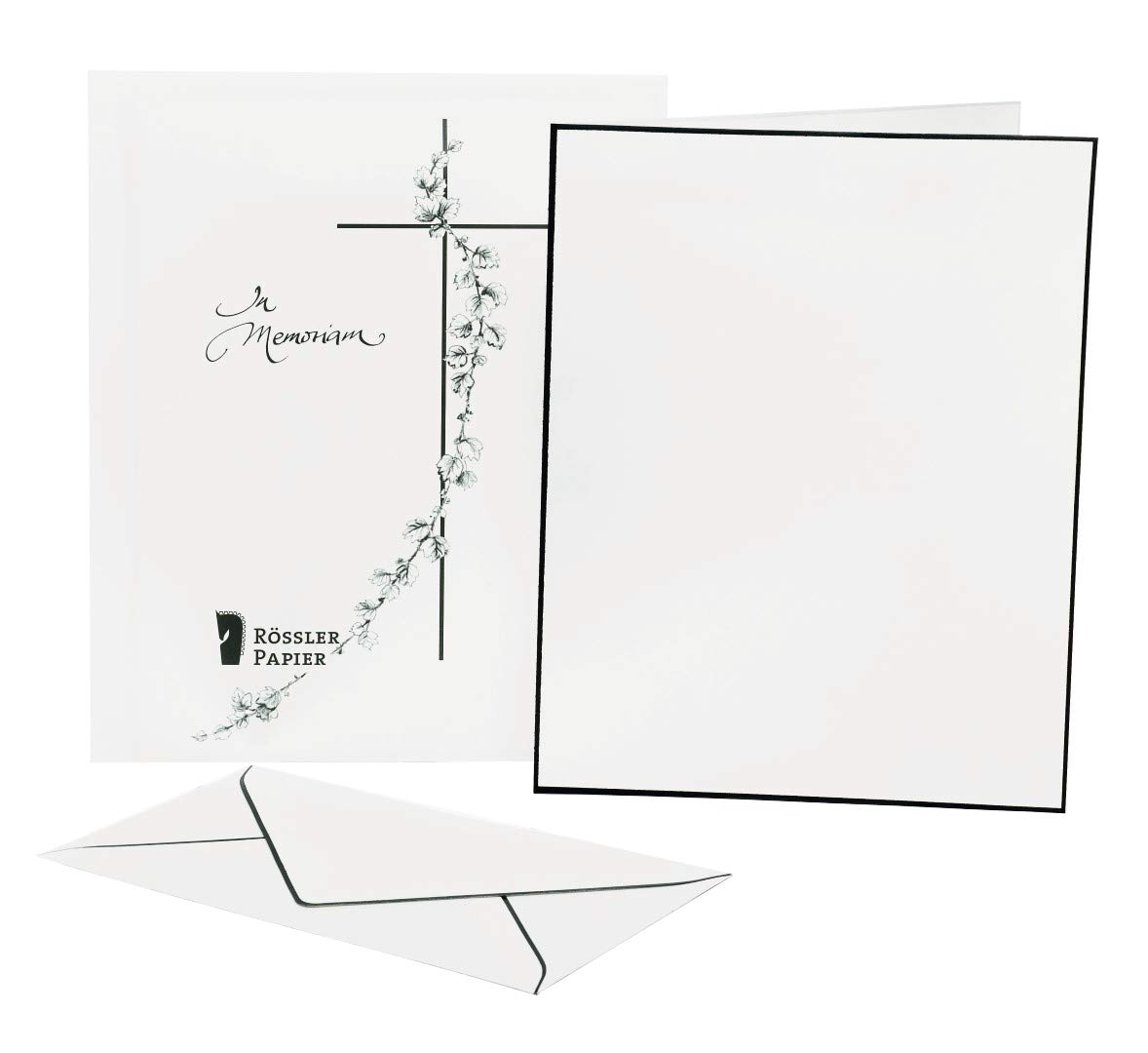 Rössler Papier 22053701 - Schrijfmap Formaat18 rouwpost wit mat — image 1