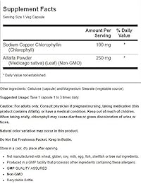 Cápsulas de clorofila (90 unidades de 100 mg), de Now Foods, 2645, 90