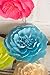 Paper Flower Decorations, Large Crepe Paper Flowers, Handcrafted Flowers, Giant Paper Flowers (Pink, Blue, Yellow, Champagne Set of 6) for Wedding, Bridal Shower, Baby Shower, Nursery Wall Decor