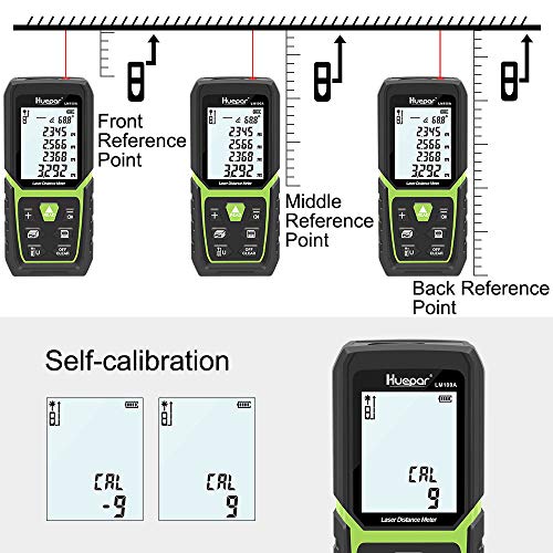 image for Huepar Laser Distance Measure 165Ft with Li-ion Battery & Electric Ang