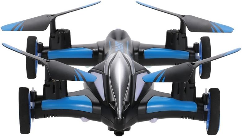 POBO Air&Land RC Drone Dual Mode 2.4Ghz RC RTF 6-Axis Gyro Quadcopter Ground/Sky Flying Car(NO camera) (blue)