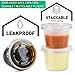 Fit Meal Prep 250 Pack 1 oz Jello Shot Cups with Lids, Disposable Souffle Portion Cups for Sauce
