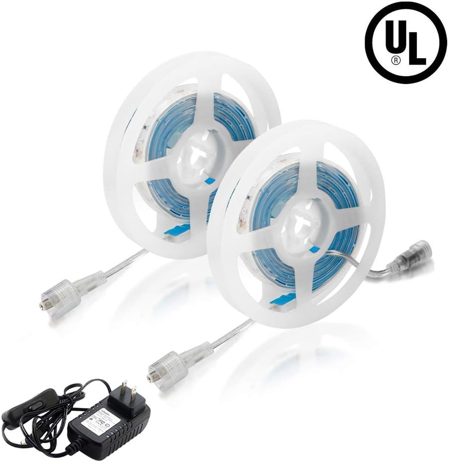 LUNSY 24W LED Grow Light Strip, IP67 6.6ft Waterproof Flexible Grow Rope Light , LED Plant Growth lights Red Blue 3:1for Indoor Gardening & Horticulture --UL Certification