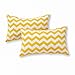 Greendale Home Fashions Rectangle Outdoor Accent Pillow (set of 2), Zigzag
