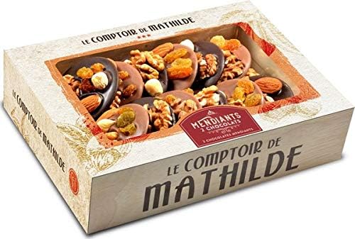 Mendiants 2 Chocolates Box, 200 g,Woodenbox with Display