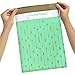 Inspired Mailers Poly Mailers 10x13 Deluxe Tribal Arrows Print – Pack of 100 – Unpadded Shipping Bags (Seafoam/Gold)