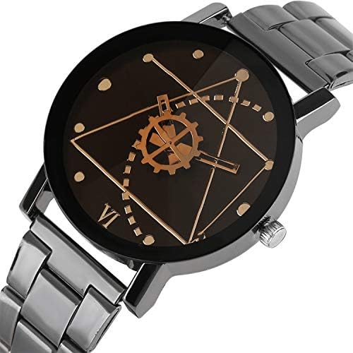 Kevin Watch, Simple Turntable Men's Watches, Stainless Steel Watch Strap Quartz Watches for Men Women