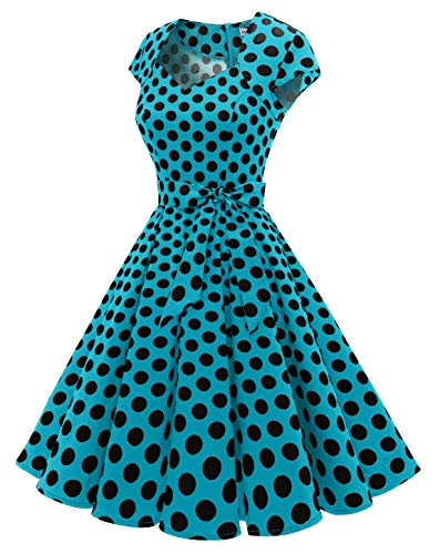 MuaDress Jurk Retro Jaren 50s 60s Cap Mouwen Vintage Rockabilly Prom Swing Jurken - Image 3