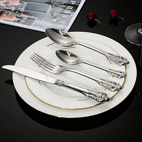 KEAWELL Baroque 16Piece 18/10 Silverware Set for 4, Mirror