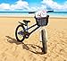 Colorbasket 01624 Front Handle Bar Kids Bike Basket, All Weather, Water Resistant, Adjustable Leather Straps, Food-Contact Safe, Black, 10 x 7 x 6.75 inches
