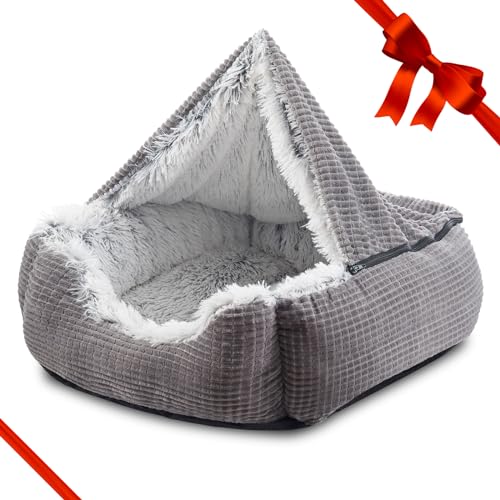 MIXJOY Hooded Rectangle Dog Bed