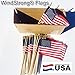 Lot of -50-4x6 Inch Double Sided US American Hand Held Stick Flags Spear Top WindStrong Made in the USA