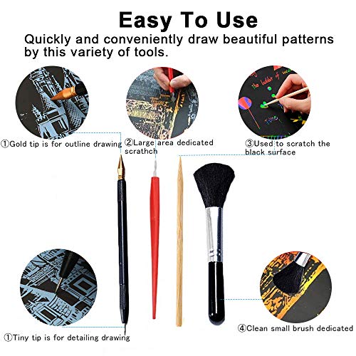 Scratch Painting Art Tool, 11 Pieces Scratching Drawing Tool Set