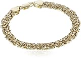 14k Yellow Gold Byzantine Chain Bracelet, 7.5
