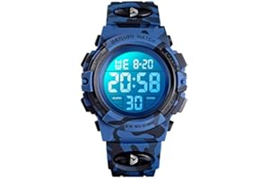 Dayllon Kids Digital Watch Boys Outdoor Sports 50M Waterproof Girls Watches Alarm Clock 12/24 H Stopwatch Calendar for Ages 3-15 Boy Girl Wristwatch Kids Gift