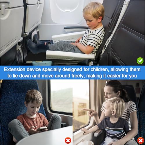 Royouzi Portable Foldable Airplane Footrest for Kids - Travel Bed for Airplane Travel with Kids (Black)