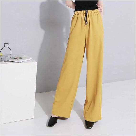 Amazon Co Jp ワンドパンツ ロングズボン レディース カジュアル ゆったり シフォン シンプル 無地 ドレープ 快適 人気 イエロー 服 ファッション小物 Amazon Co Jp ワンドパンツ ロングズボン レディース カジュアル ゆったり シフォン シンプル 無地 ドレープ 快適 人気 イエロー 服 ファッション小物