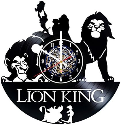 Lion Characters Design Vinyl Record Wall Clock - Get Unique Room Wall Decor - Gift Ideas For Boys and Girls - Original Cartoons Fan Art