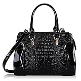 Hynes Victory Crocodile Pattern Top Handle Handbags
