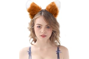 HODRME Plush Animal Ears and Horns Headband-Halloween Christmas Festival Theme Party Animal Cosplay Costume Headbands