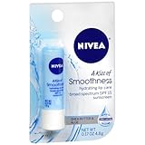 Nivea Lip Care A Kiss of Smoothness Hydrating Lip Care, SPF 15, Shea Butter & Aloe 0.17 oz (Pack of 4)