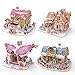 FUN LITTLE TOYS Christmas 3D Puzzles for Kids in 4 Styles, 134 PCs Jigsaw Puzzles, Xmas Gifts for Boys and Girls