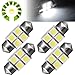 AUTOSAVER88 4X Festoon 27mm 28mm 1.10" 5050 4SMD DE3021 DE3022 LED Xenon White Interior Lights Bulbs