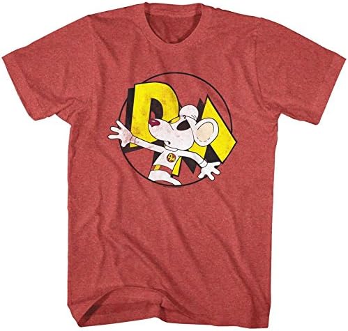 Danger Mouse - Mens Danger Hide T-Shirt, Large, Red Heather
