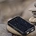 Solar Charger, Portable Power Bank 10000mAh Dual USB Battery Charger External Backup Power Pack for Cellphone Camera GPS Tablets and Other 5V USB Devices-Black