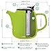 Tealyra - Daze Ceramic Teapot in Lime - 27-ounce (2-3 cups) - Small Stylish Ceramic Teapot with Stainless Steel Lid and Extra-Fine Infuser To Brew Loose Leaf Tea