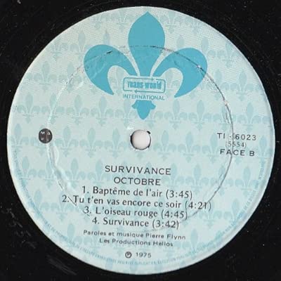 Survivance Vinyl Records Lp 1975 Octobre Amazonca