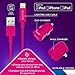 Apple MFI Certified Home Charger Adapter and Lightning Cable with Car Charger - 2.4 Amp Charger Kit with Rapid Charge Apple Lightning to USB Cable for iPhone iPad iPod - Pink
