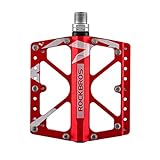 RockBros Bike Pedals Mountain Bicycle Road Cycling Pedals Aluminum Alloy Platform Cr-Mo Machined 3 Sealed Bearing Pedals 9/16