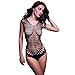 Movwin Womens Sexy Lingerie Crotchless Stockings Fishnet Bodystocking Babydoll Bodysuits (G)