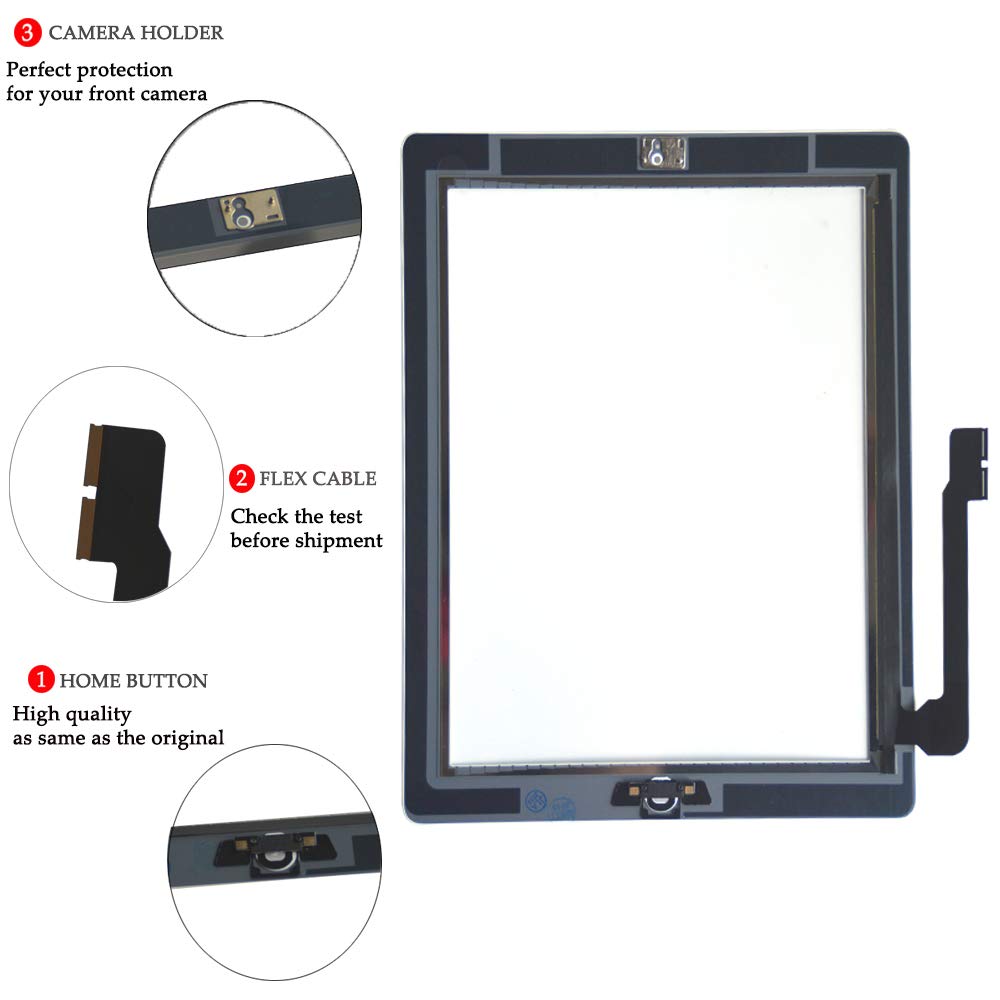 KAKUSIGA Compatible with ipad 2 Touch Screen Glass Digitizer