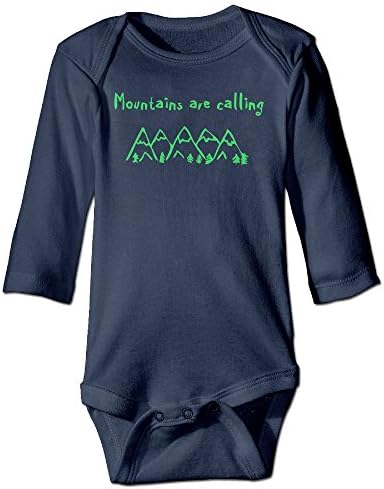 Mountains Are Calling Vintage Camping Hiking Baby Onesie Baby Long Sleeve Graphic-Print Organic Baby Bodysuit