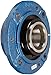 SKF FYRP 2 H Heavy-Duty Spherical Bearing Piloted Flange Unit, 4 Bolts, Setscrew Locking, Regreasable, Contact Seal, Cast Iron, 2