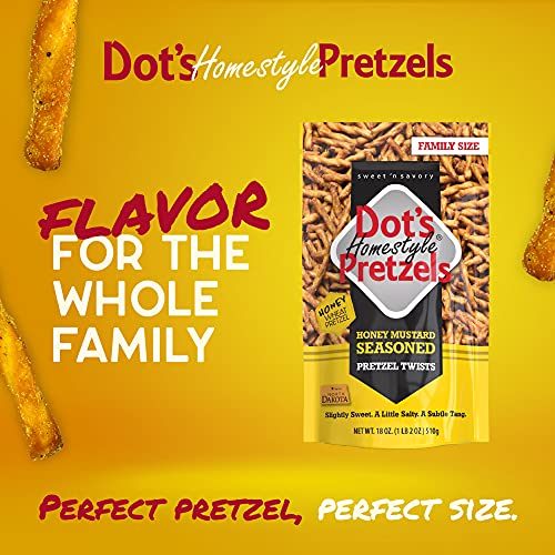 Dot's Homestyle Pretzels 18 Ounce Family Size Honey Mustard Seasoned