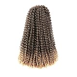 7Pcs Passion Twist Hair Ombre Blonde18 Inch Long Bohemian for Passion Twist Crochet Braiding Hair Itch Free Synthetic Fiber Natural Hair Extension (18