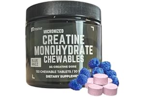 Ketostat Micronized Creatine Chews 5G, Micronized Creatine Monohydrate Tablet, Sour Razz (150ct) Creatine for Women & Men - Creatine Gummies/Gummy